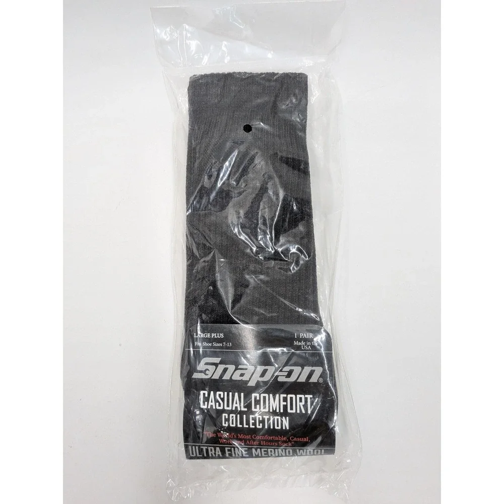 Snap-on Men 3 Pair Sock Bundle Merino Wool & Cotton Crew Work Socks Size L 7-12